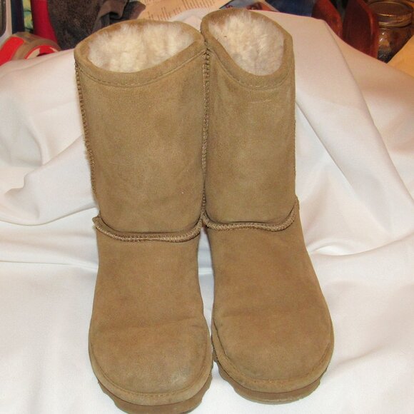 BearPaw Brown Suede Wool-Lined Women's Boots Size 7 - Picture 1 of 9
